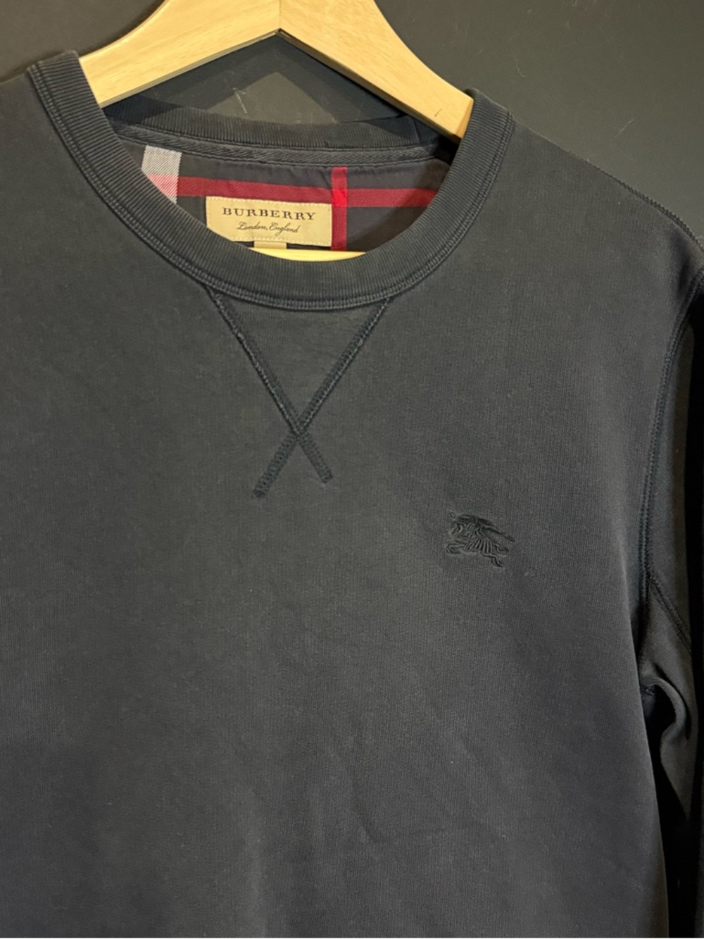 Burberry Dark Navy Crewneck Sweatshirt - Picture 4 of 15